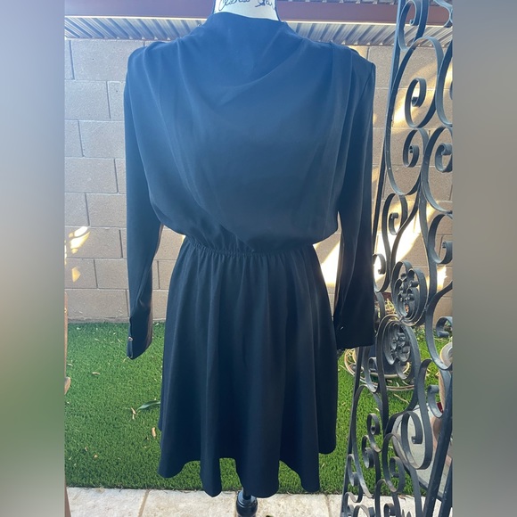 NEW Nocturne Elbise Siyah Drape Front High Neck Mini Dress EU 38 Medium 6 / 8 - Picture 16 of 16